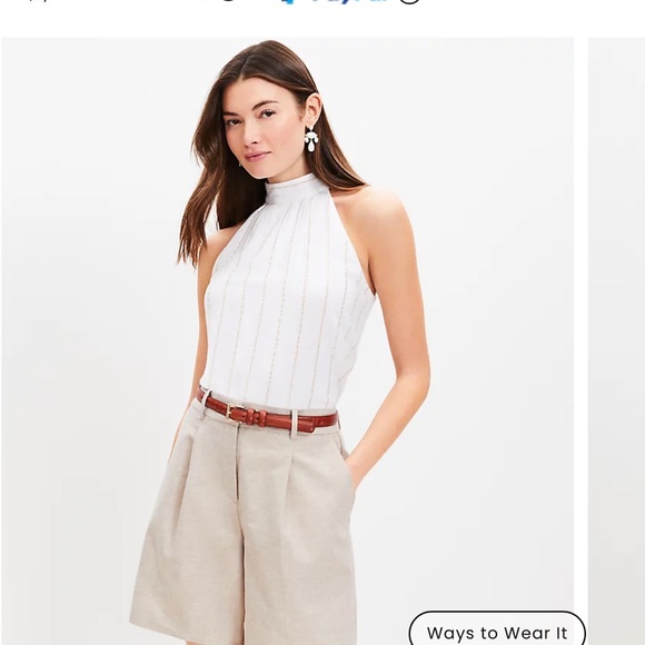 Loft back ribbon halter tank - Picture 2 of 5